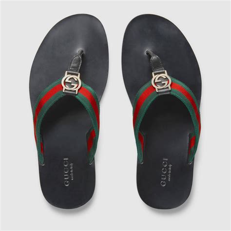 gucci thong sandals men's|gucci men's slip on sandal.